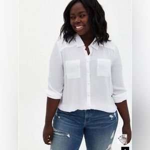 Madison Georgette Button-Up Long Sleeve Shirt